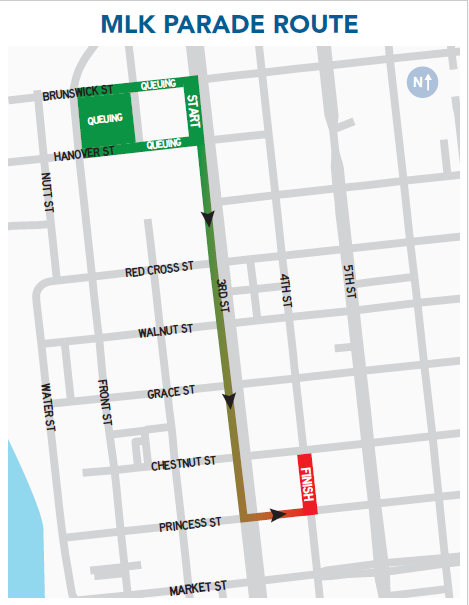 MLK Day Parade Route for 2026