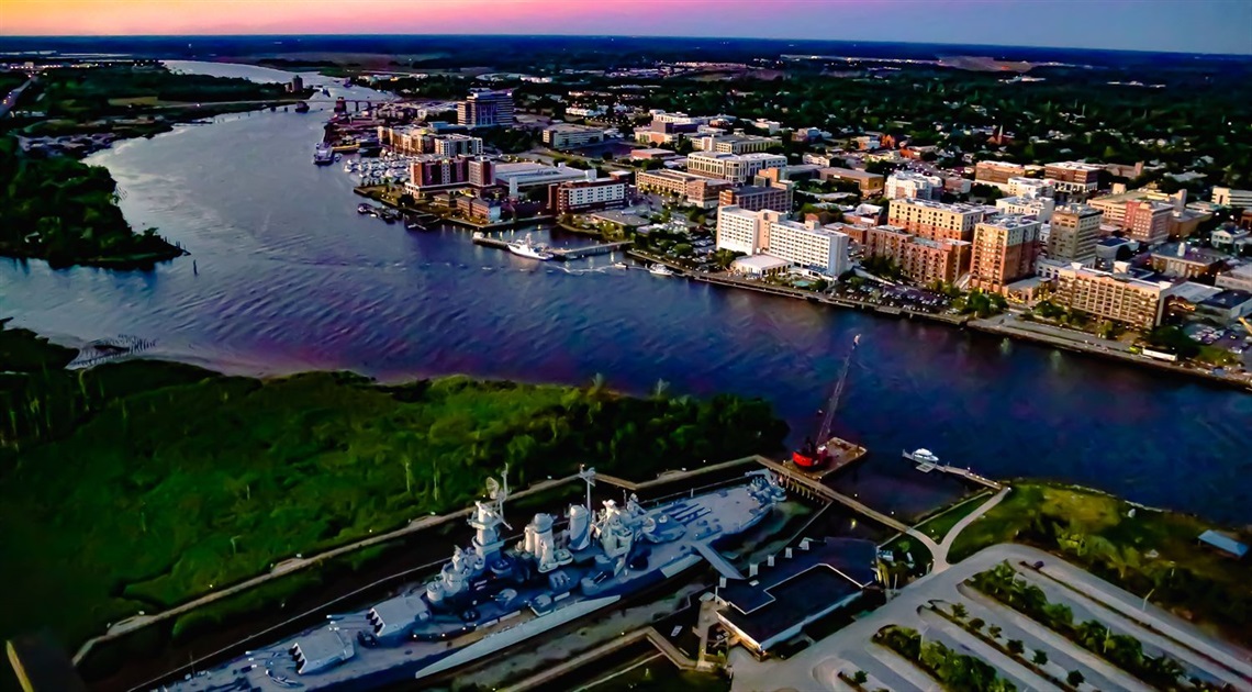Aerial view of Wilmington
