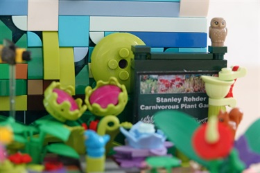 A carnivorous garden made out of LEGOs