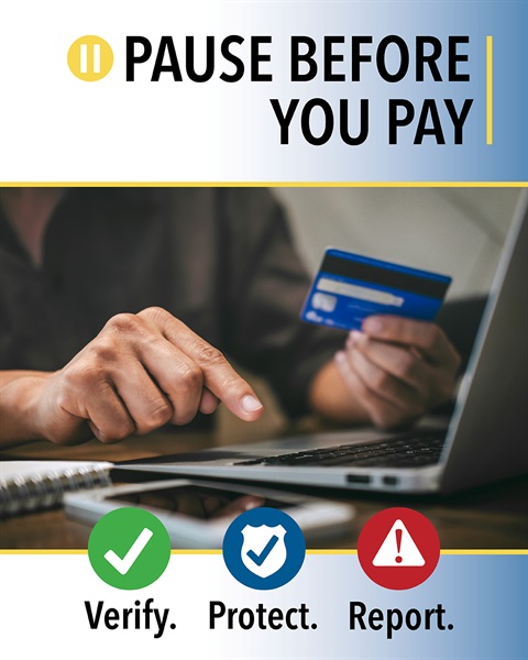 Pause Before You Pay Graphic