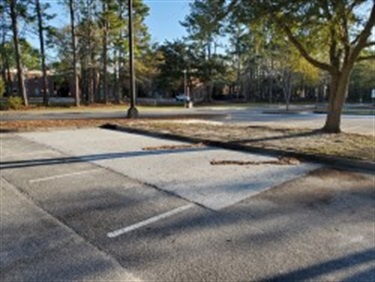 Pervious pavement parking area